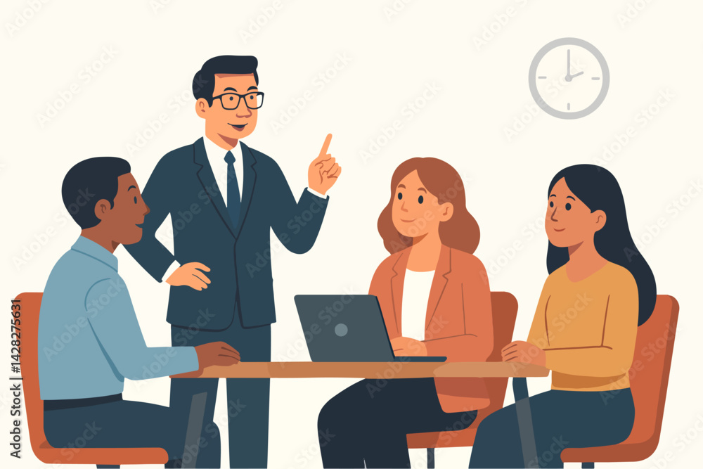 Team of professionals discussing business strategy in a meeting Team of professionals discussing business strategy in a meeting