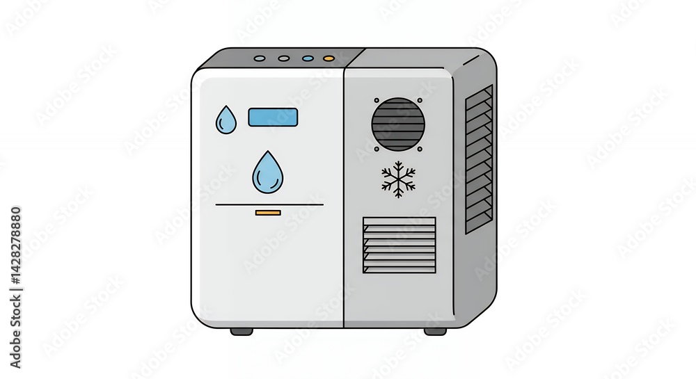 Compact modern water cooler illustration Compact modern water cooler illustration