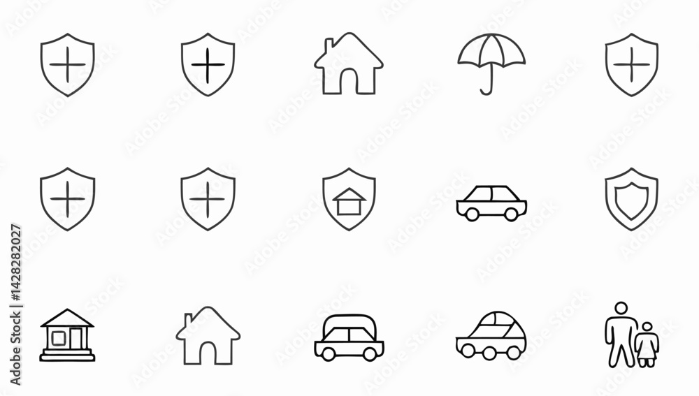 Fototapeta premium set of web icons in line style eps 