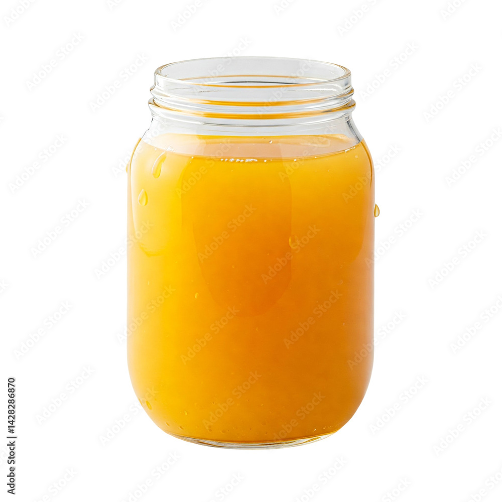 Orange juice in a glass jar Orange juice in a glass jar