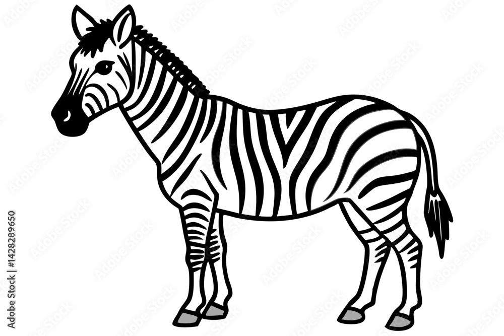 Obraz premium Graceful Striped Illustration