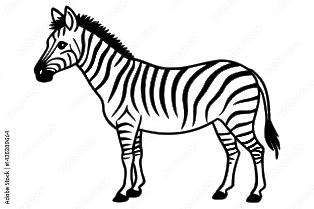 Obraz premium Graceful Striped Illustration