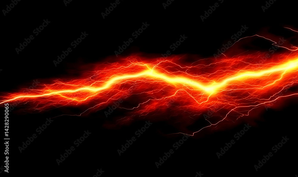 Fiery Plasma Stream: Abstract Energy Design Fiery Plasma Stream: Abstract Energy Design