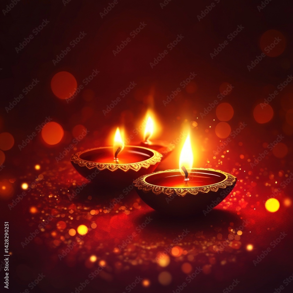 Diwali lamps glow brightly Diwali lamps glow brightly