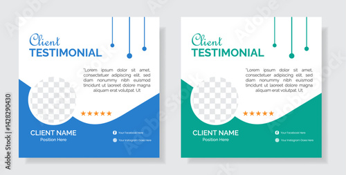 Client Testimonial design. Client feedback vector file fully editable.