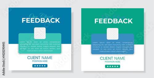 Client Testimonial design. Client feedback vector file fully editable.