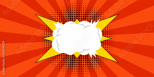 Comic lettering yeah. Vector bright cartoon illustration in retro pop art style. Comic text sound effects.