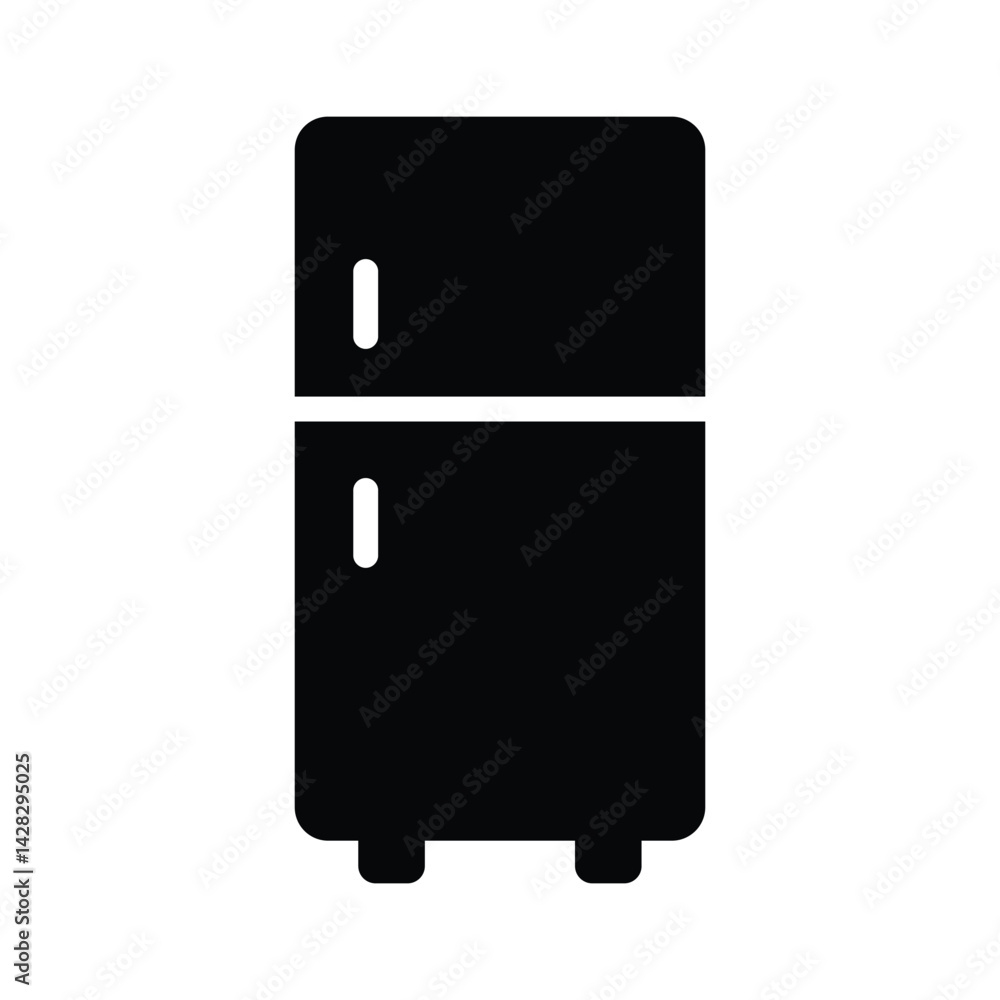 Well crafted glyph icon showing fridge, ready for premium use Well crafted glyph icon showing fridge, ready for premium use