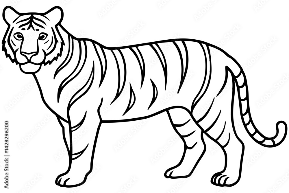 Fototapeta premium Graceful Tiger Silhouette
