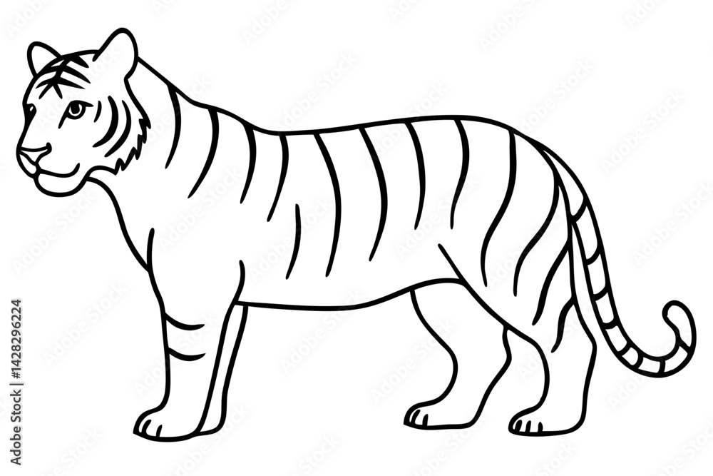 Fototapeta premium Graceful Tiger Silhouette