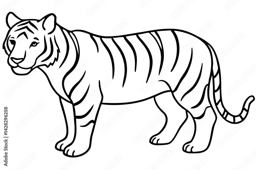 Fototapeta premium Graceful Tiger Silhouette