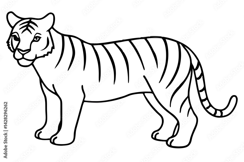 Fototapeta premium Graceful Tiger Silhouette