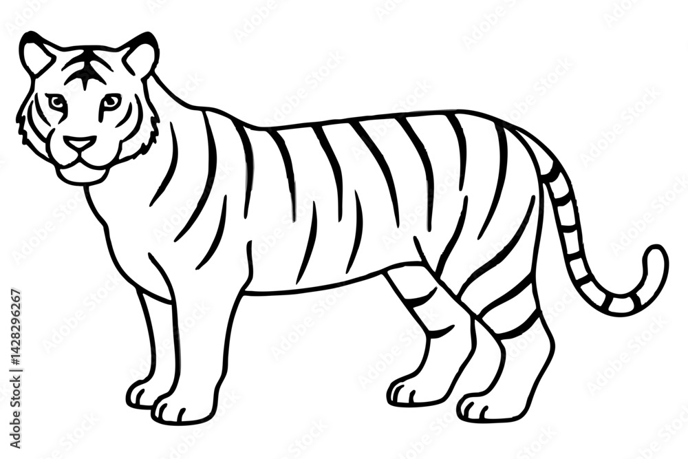 Fototapeta premium Graceful Tiger Silhouette