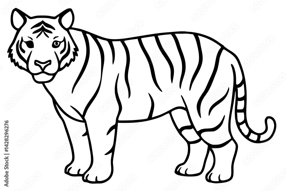 Fototapeta premium Graceful Tiger Silhouette