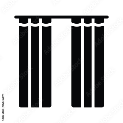 Ready to use glyph icon showing drapes, available for premium download