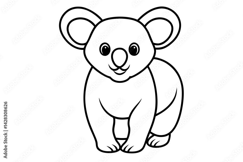 Minimalist Koala Line Art Minimalist Koala Line Art