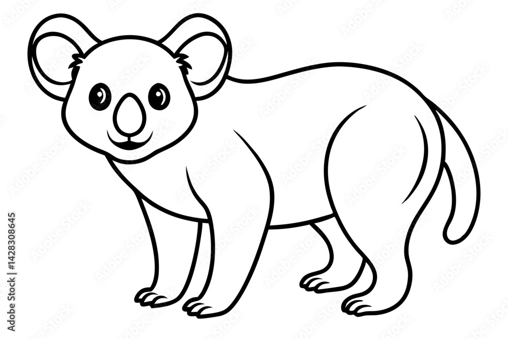 Minimalist Koala Line Art Minimalist Koala Line Art