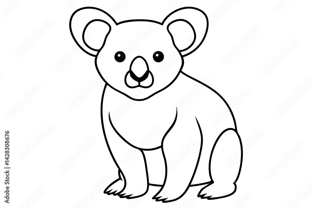 Minimalist Koala Line Art Minimalist Koala Line Art