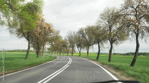 Wallpaper Mural Rural road in Lower Silesia Poland from car view Torontodigital.ca