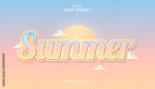 decorative summer editable text effect design
