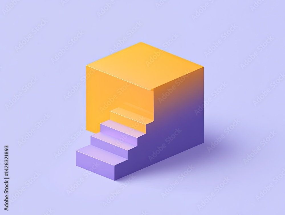 Abstract steps to success Abstract steps to success