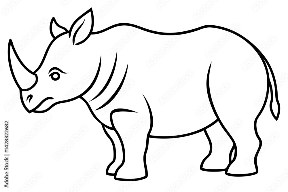 Minimalist Rhino Vector Minimalist Rhino Vector