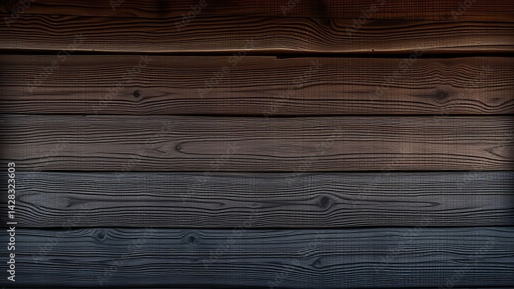 Fototapeta premium Dark Brown and Grey Wooden Planks Background Texture Image Perfect for rustic designs