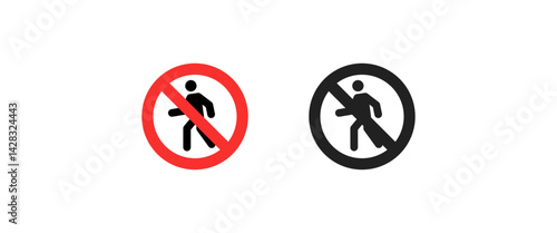 No Pedestrians Sign
