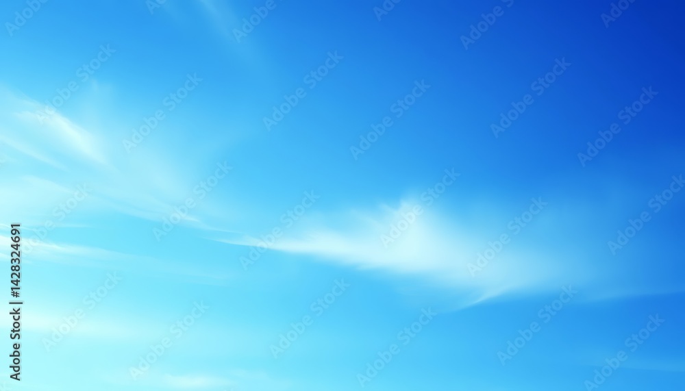 Obraz premium Elegant blue sky texture with soft gradient and dark border, spiritual, illustration