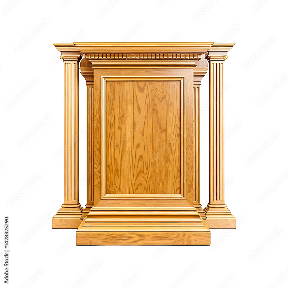 Fototapeta premium Classical column isolated on white background in a vector style design