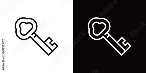 鍵のラインアイコン