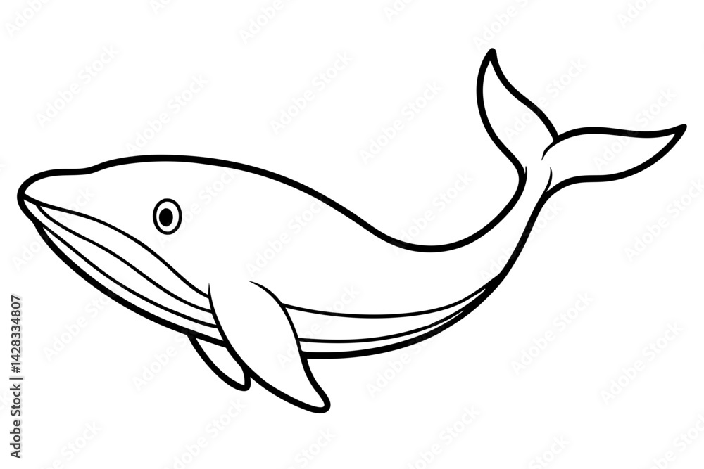 Obraz premium Minimalist Whale Vector