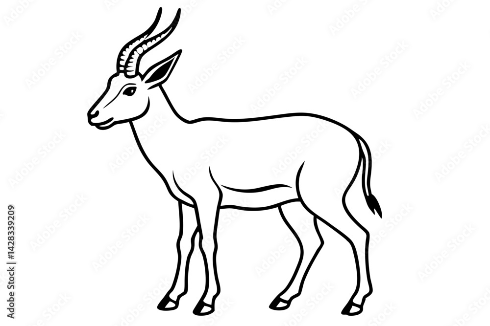 Fototapeta premium Modern Saiga Antelope Art