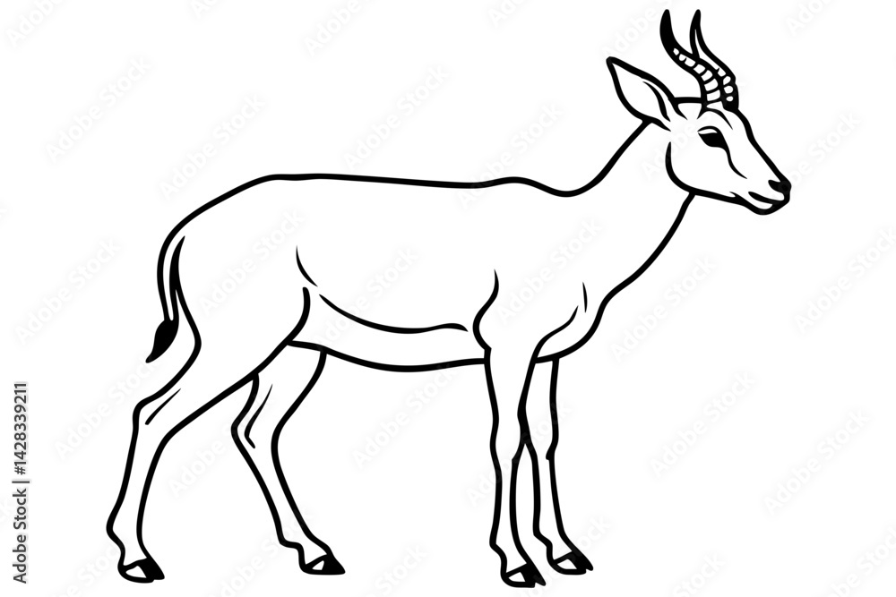 Obraz premium Modern Saiga Antelope Art