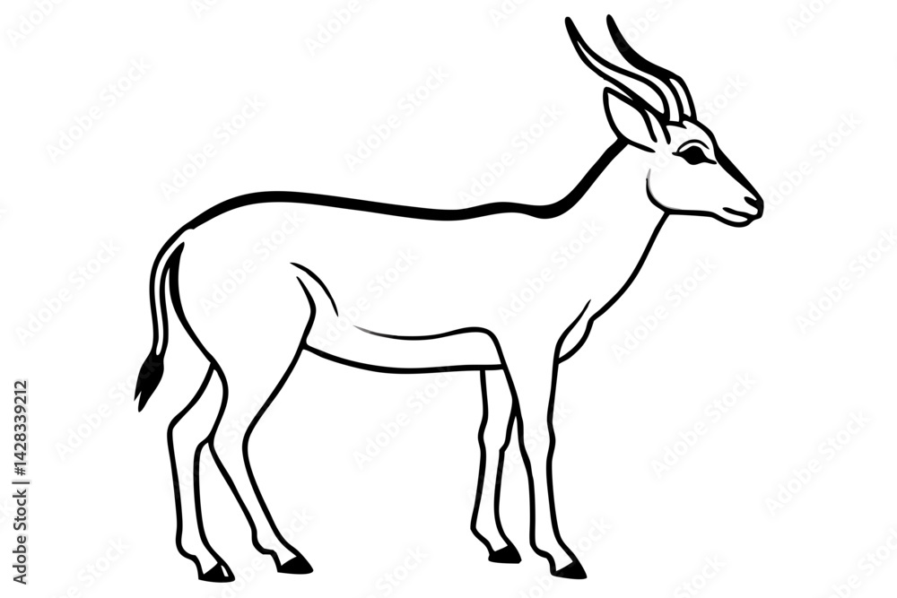 Fototapeta premium Modern Saiga Antelope Art