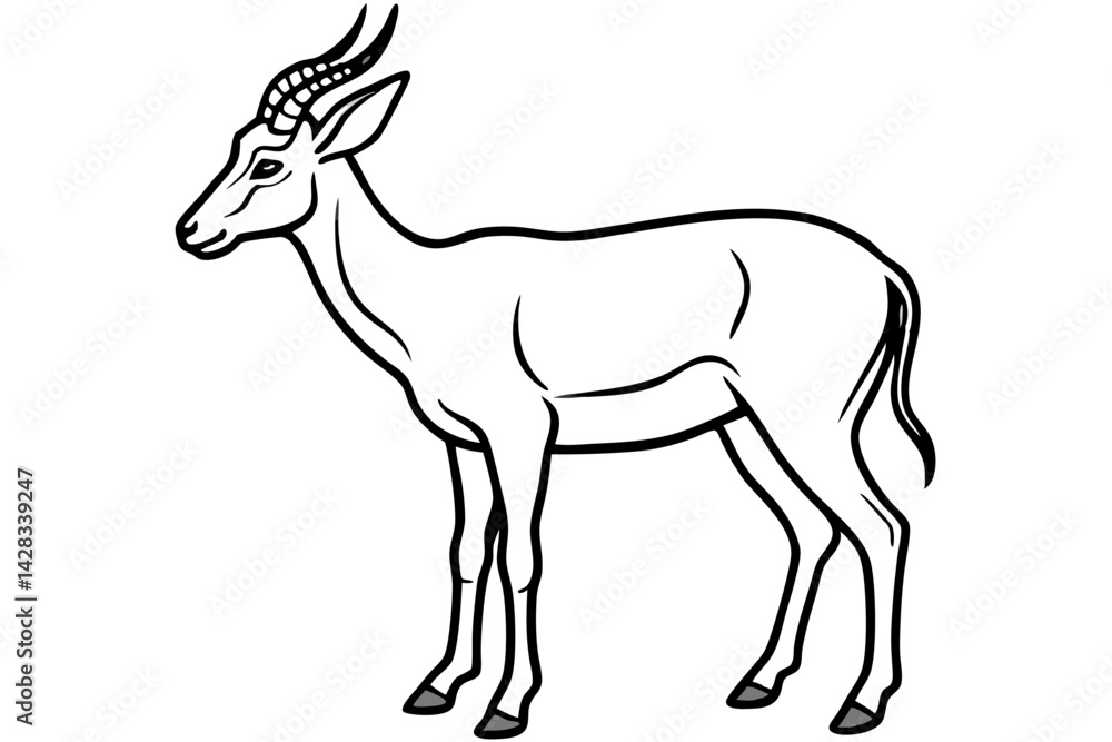 Obraz premium Modern Saiga Antelope Art