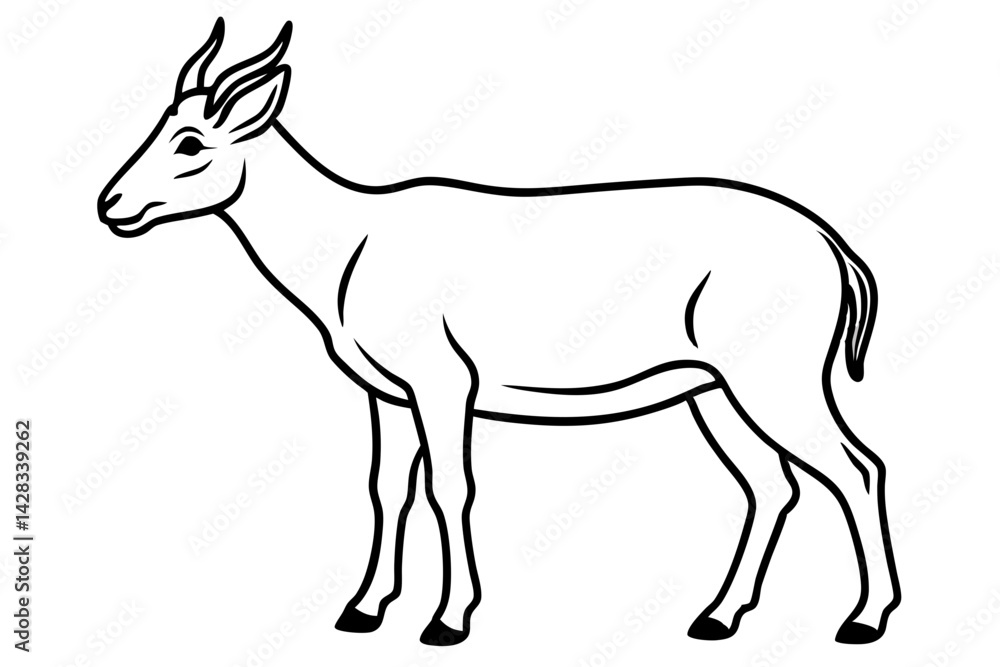 Fototapeta premium Modern Saiga Antelope Art