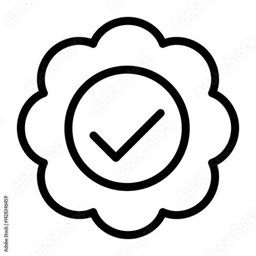 Verified  Icon # ECommerce Pack # Outline Style