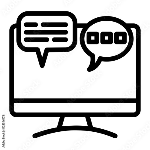 Chat Icon # ECommerce Pack # Outline Style