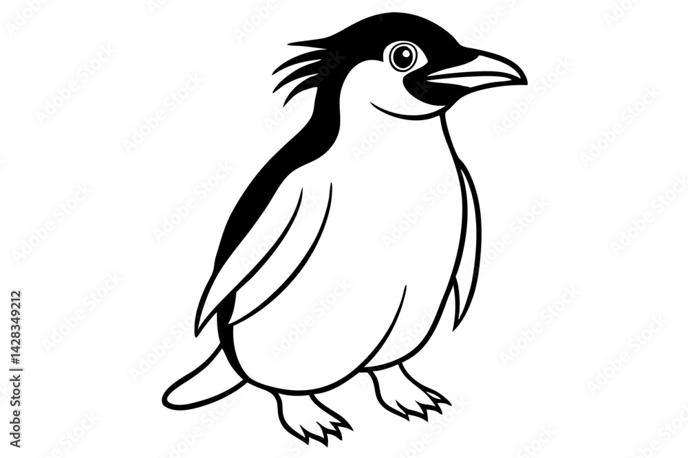 Fototapeta premium Penguin Outline Vector