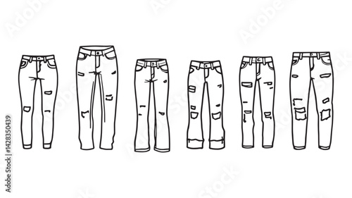 Jacket line art chic illustration representing modern outerwear design