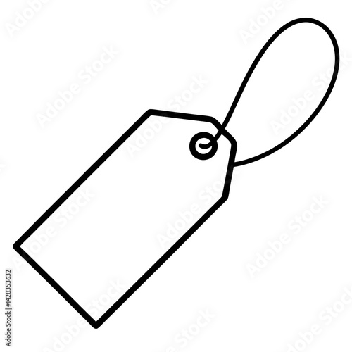 Price Tag Icon Vector AI File – Clean Flat Design on White Background for Digital Use