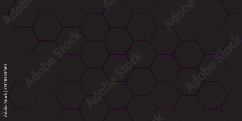 Abstract black hexagon line in grey modern luxury futuristic background design. Hexagon background design white and lighting. Abstract background design. Vector design. Illustration.