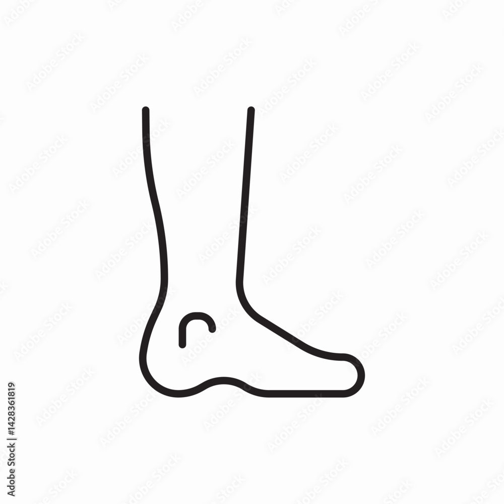 Fototapeta premium Foot ream icon vector sign