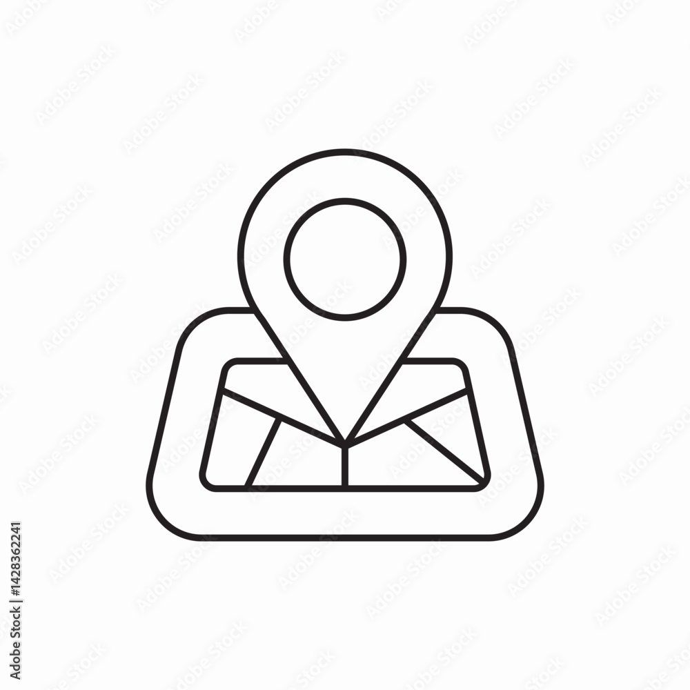 map location icon vector sign