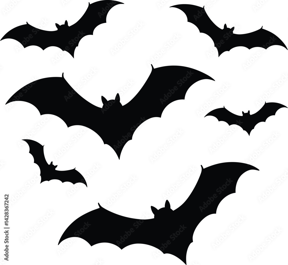Naklejka premium vector bats silhouettes