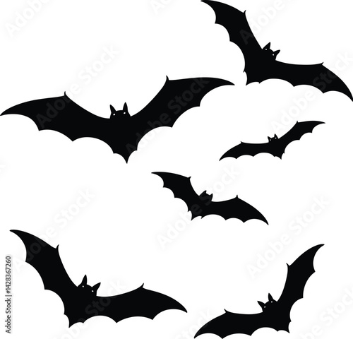 vector bats silhouettes