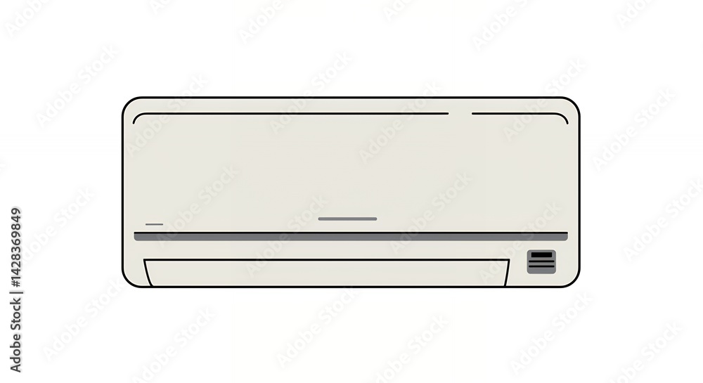 Fototapeta premium Modern wall mounted air conditioner