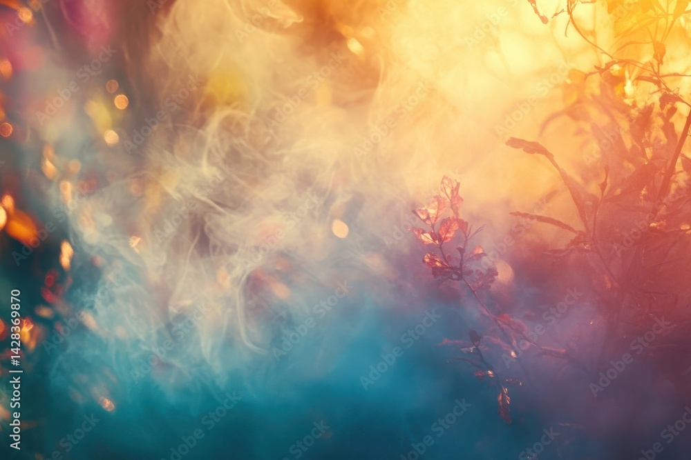 Fototapeta premium color flare twist, dreamy haze, background