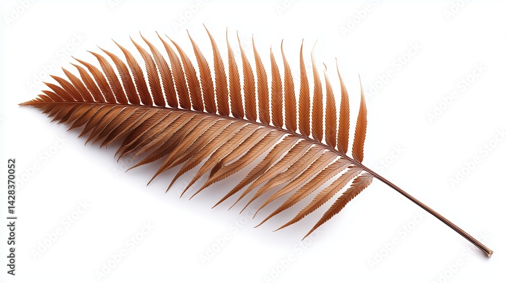 Brown fern leaf. detailed botanical texture for natural and seasonal design concepts Brown fern leaf. detailed botanical texture for natural and seasonal design concepts